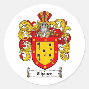 CHAVEZ FAMILIENWAPPEN - SCHAVEZ-WappenSCHEIN Runder Aufkleber