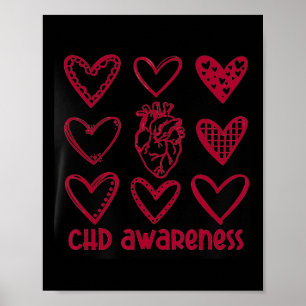 Chd Awareness Heart Anatomische Herzerkrankung Mon Poster