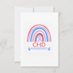 CHD Awareness Heart Disease Bleached Karte