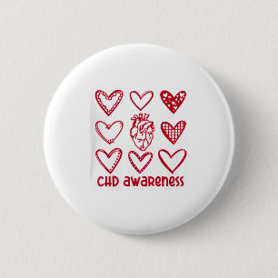 CHD-Bewusstseins-Monat für angeborene Herzfehler Button