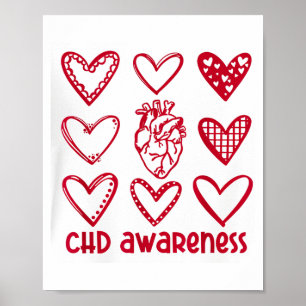CHD-Bewusstseins-Monat für angeborene Herzfehler Poster