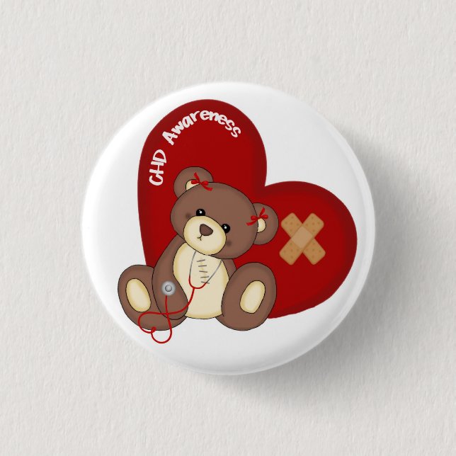 CHD Bewusstseinsknopf Button (Vorderseite)