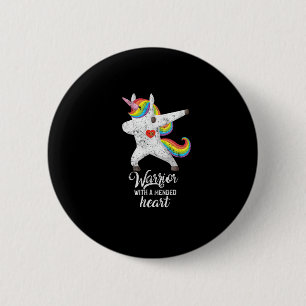 CHD Herz-Bewusstsein Geschenk Einhorn Krieger Gehe Button