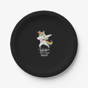 CHD Herz-Bewusstsein Geschenk Einhorn Krieger Gehe Pappteller