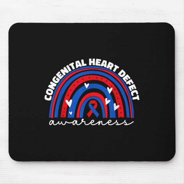 Chd Kongenitale Herzfehler Warnmonat für Ki Mousepad (Vorne)