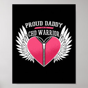 Chd Krieger Stolz Daddy Reißverschluss Herz Mit En Poster
