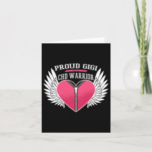 Chd Warrior Proud Gigi Zipper Herz mit Angel Win Karte