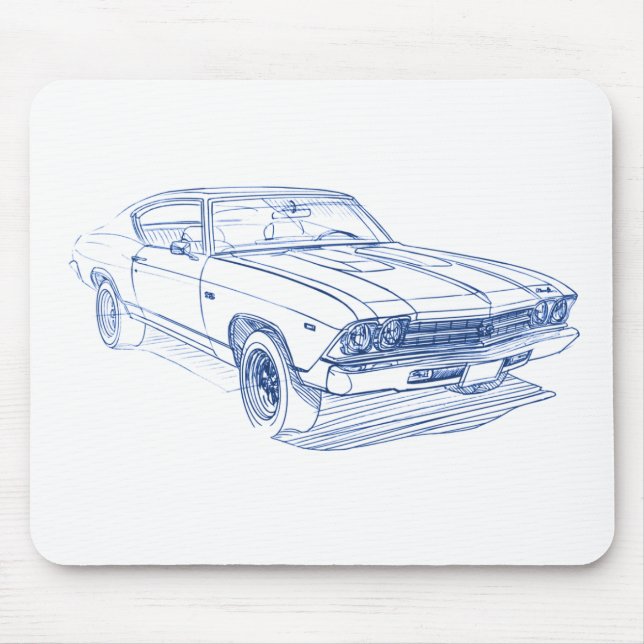 Che Chevelle 1969 SS Mousepad (Vorne)