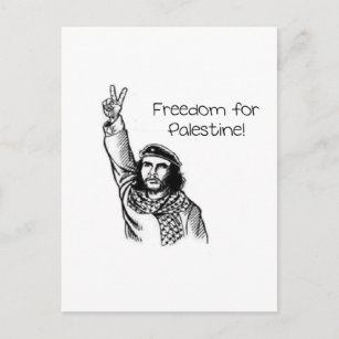 Che Guevara , Freiheit für Palästina! Postkarte