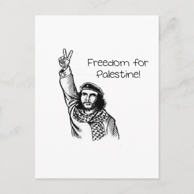 Che Guevara , Freiheit für Palästina! Postkarte (Vorderseite)