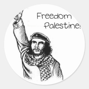 Che Guevara , Freiheit für Palästina! Runder Aufkleber