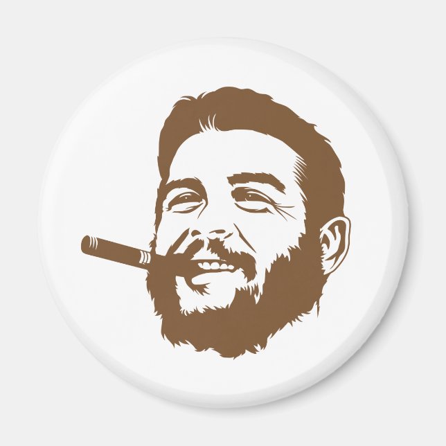 Che Guevara mit Cigar Portrait Magnet (Vorne)