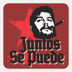 Che Guevara Revolutionär Zitat Juntos Se Puede Quadratischer Aufkleber