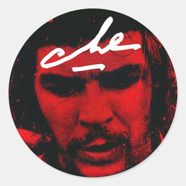 Che Guevara Runder Aufkleber (Vorderseite)