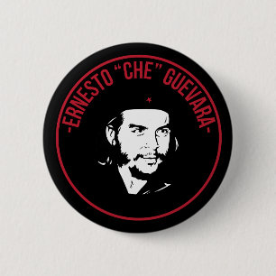 Che Guevara Schwarz und Weiß Button