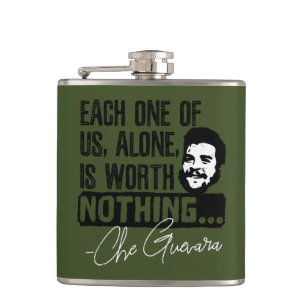 Che Guevara Zitat - Jeder allein verdient nichts Flachmann