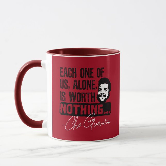 Che Guevara Zitat - Jeder allein verdient nichts Tasse (Links)