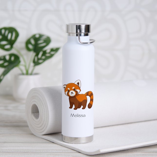 Che Red Panda Benutzerdefinierter Name Trinkflasche (Yoga (gedreht))