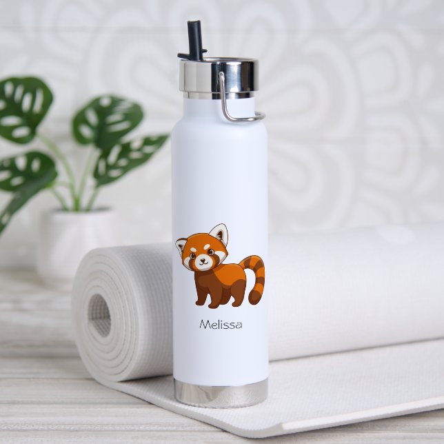 Che Red Panda Benutzerdefinierter Name Trinkflasche (Yoga (gedreht)