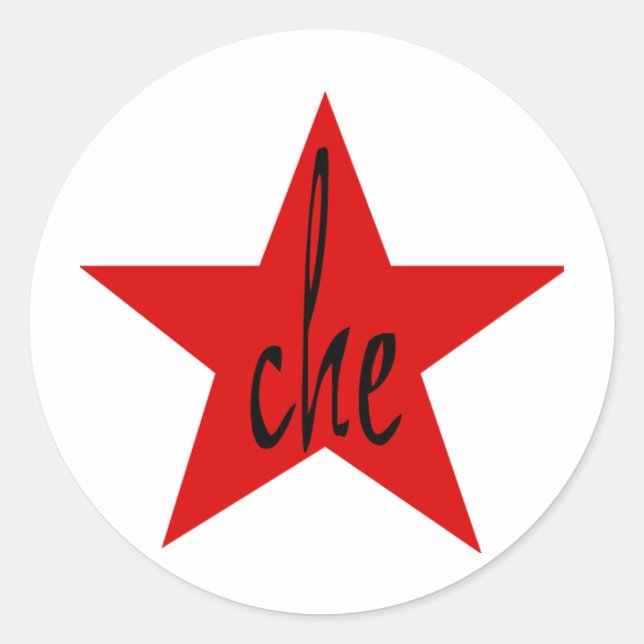Che Red Star! Runder Aufkleber (Vorderseite)