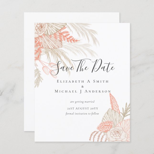 CHEAP Foto Rett Dates PAMPAS GRASS Terracotta (Vorne/Hinten)