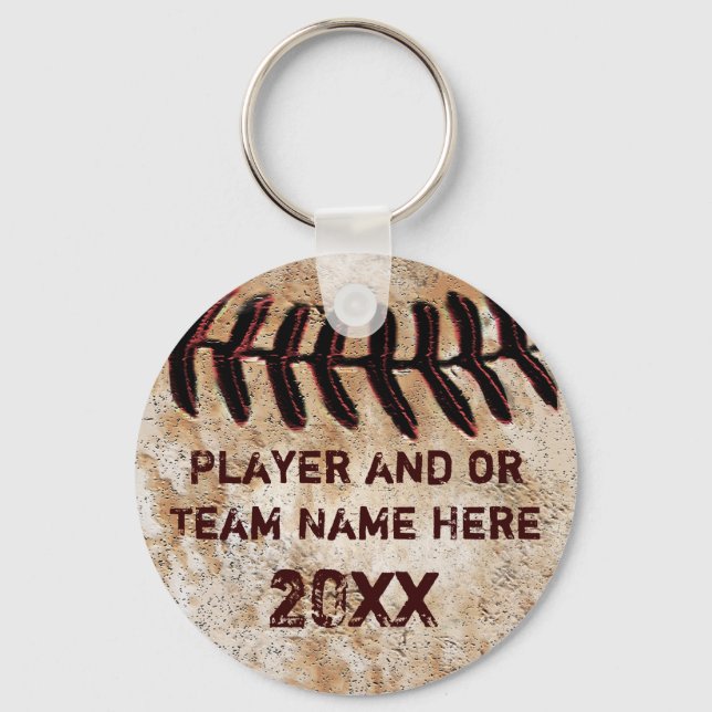 CHEAP PERSONALISIERTES Baseball-Team gibt IHREN TE Schlüsselanhänger (Vorderseite)