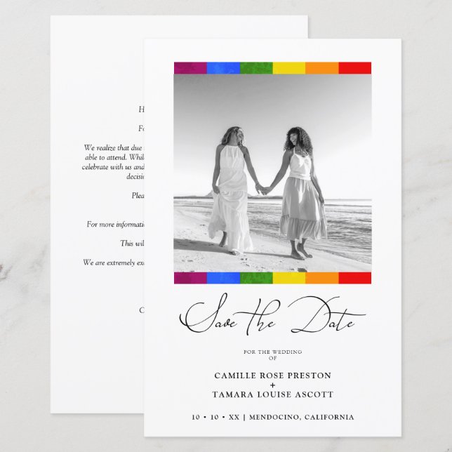 Cheap Pride Rainbow Flag Lesbian Gay Wedding  (Vorne/Hinten)