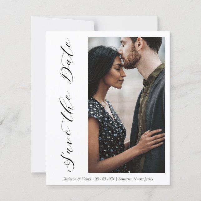 Cheap Wedding Minimalistisches Foto Modernes Skrip (Vorderseite)