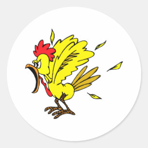 Cheapo Huhn Runder Aufkleber