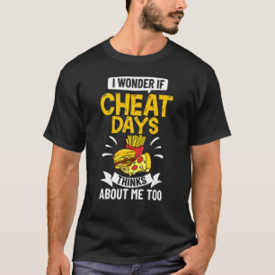 Cheat Day Diät Food Workout Quotes Fitness Gym T-Shirt