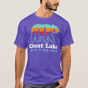 Cheat Lake West Virginia Camping Bear Retro T-Shirt