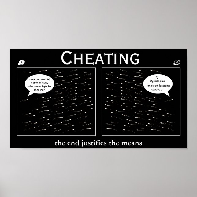 Cheat - Motivierend Demotivation Poster (Vorne)
