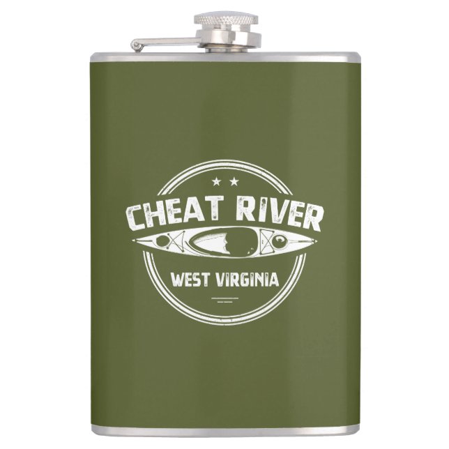 Cheat River, West Virginia Flachmann (Vorderseite)