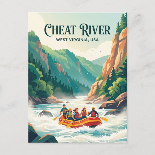 Cheat River, West Virginia, USA Postkarte (Vorderseite)