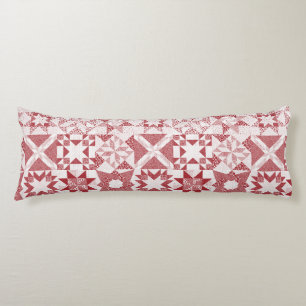 Cheater Traditionelle Patchwork Stars Quilt Red Seitenschläferkissen