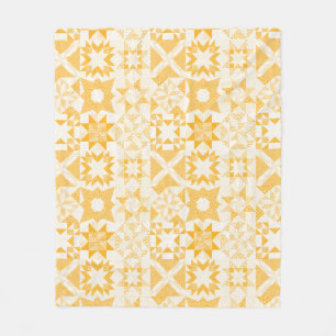 Cheater Traditionelle Patchwork Stars Quilt White Fleecedecke