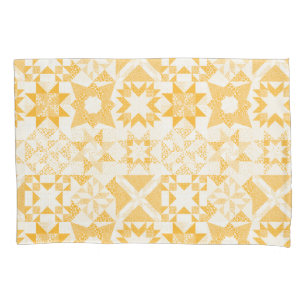 Cheater Traditionelle Patchwork Stars Quilt White Kissenbezug