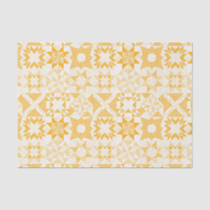 Cheater Traditionelle Patchwork Stars Quilt White Seidenpapier