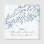 Chebeague Island Maine Karte Elegant Wedding Favor Magnet<br><div class="desc">Schnelle und einfache Bestellung! Die Magnete von Chebeague Island, Maine sind perfekt, um Gäste aus der Stadt mit Begrüßungsgeschenken zu empfangen oder für Ihre Hochzeitsfeier anzupassen. Bewegen Sie das Herz, indem Sie unter "Anpassen" auf "Bearbeiten mit dem Designwerkzeug" klicken. Auf der Karte finden Sie Kap Elizabeth, Portland, Cumberland, Falmouth, Freeport,...</div>