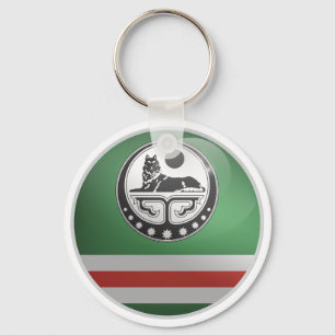 Chechen Glossy Circle Flag Schlüsselanhänger