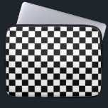 Check Black White Checkered Pattern Checkerboard Laptopschutzhülle<br><div class="desc">Checkered Pattern – Black and white checkerboard.</div>