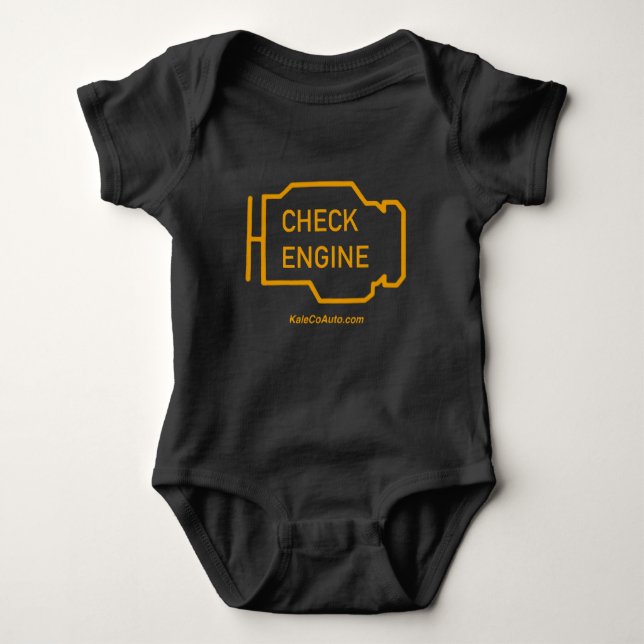 Check Engine  Baby Strampler (Vorderseite)