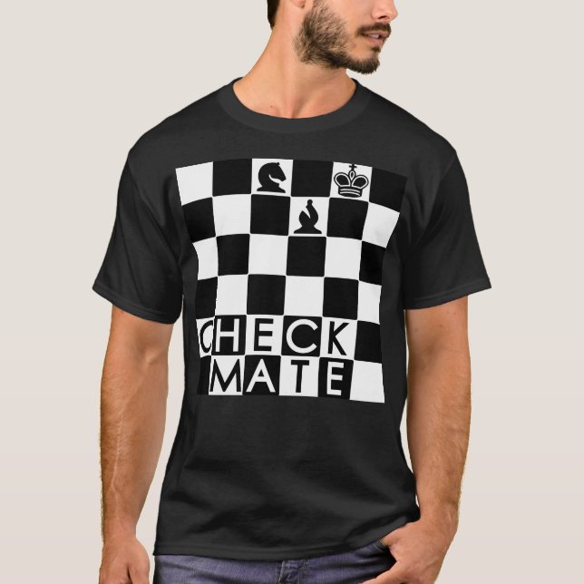 Check Mate Checkerboard Chess Checker Game T-Shirt (Vorderseite)