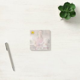 CHECK MEO Weiße Katze mit Kopfhörern – Personalisi Post-it Klebezettel
