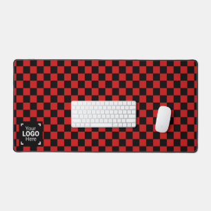 Checkboard True Red / Black - Ihr Firmenlogo Schreibtischunterlage