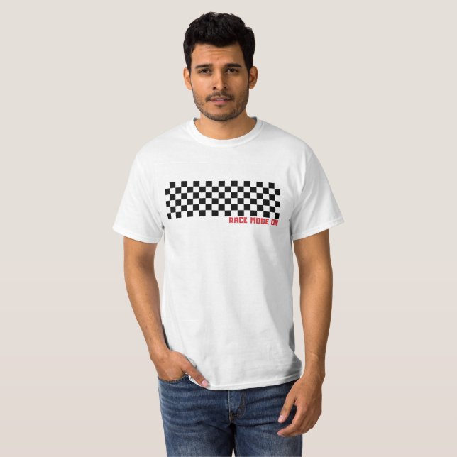 Checked Adrenalin - Race Mode on T-Shirt (Vorne ganz)
