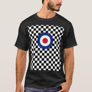 Checked Black Racing Target Mod T-Shirt