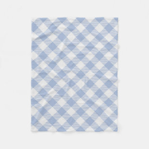 Checked Blue Gingham Classic Fleecedecke