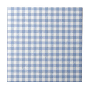 Checked Blue Gingham Classic Fliese