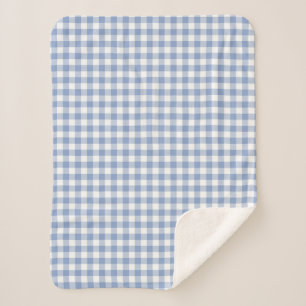 Checked Blue Gingham Classic Sherpadecke